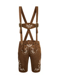 Braun Stickereien Lederhosen