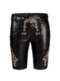 Schwarz Stickereien Lederhosen